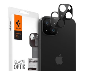 Mobil - Andre tilbehør - Spigen Glass tR Optik 2 Pack - black - iPhone 15/15 Plus/14/14 Plus - AGL06917