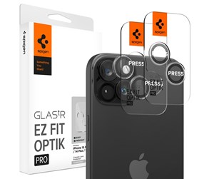 Mobil - Andre tilbehør - Spigen Glass tR EZ Fit Optik Pro 2 Pack - crystal clear - iPhone 15/15 Plus/14/14 Plus - AGL06918