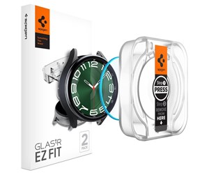 Mobil - Beskyttelsesglass - Spigen Glass tR EZ Fit 2 Pack - Samsung Galaxy Watch6 Classic 47mm - AGL07066