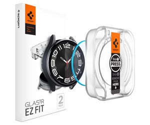 Mobil - Beskyttelsesglass - Spigen Glass tR EZ Fit 2 Pack - Samsung Galaxy Watch6 Classic 43mm - AGL07067