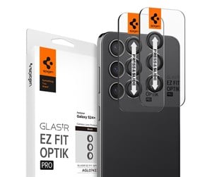 Mobil - Andre tilbehør - Spigen Glass tR EZ Fit Optik Pro 2 Pack - black - Samsung Galaxy S24+ - AGL07433