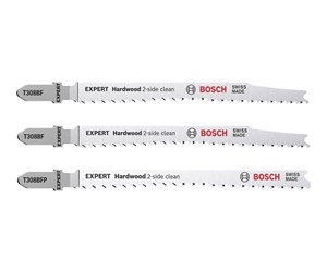 Stikksag - Bosch Expert Hardwood 2-side clean jig saw blade set - 3 pieces - 2608900549