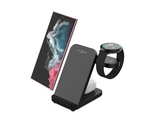 Mobil - Adaptere og ladere - FIXED 3in1 Wireless Charging station for Samsung Black - FIXPOS-SA-BK