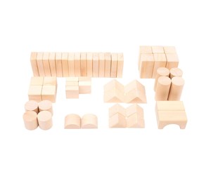 Babyleker - Small Foot  Wooden Building Blocks in Bag 50dlg. - 11396