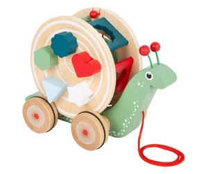 Babyleker - Small Foot - Wooden Pull Figure Shape Sorter Snail 6dlg. - 11734