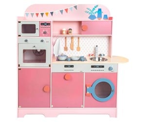 Rollelek - Small Foot - Wooden Play Kitchen Gourmet Pink 12dlg. - 11465