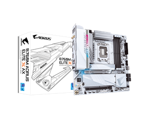 Hovedkort - GIGABYTE B760M AORUS ELITE X AX Hovedkort - Intel B760 - Intel LGA1700 socket - DDR5 RAM - Micro-ATX - B760M A ELITE X AX