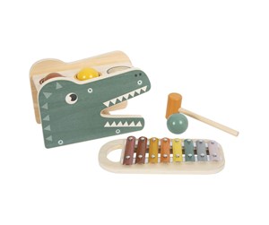 Treleker - Small Foot - Wooden Xylophone and Hammer Bench Safari 5 pcs. - 12461