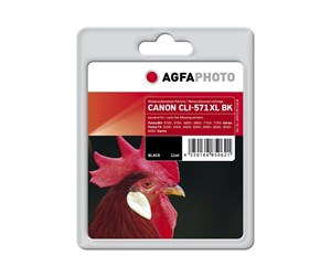 Printertilbehør blekk/toner - Agfa Photo - black - compatible - remanufactured - ink cartridge - Blekkpatron Svart - APCCLI571XLB