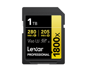 Minnekort - Lexar Professional Gold 1800x SD - 280MB/s - 1TB - LSD1800001T-BNNNG