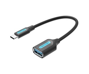 USB-hub - Vention USB-C 3.1 Male to USB Female Cable 0.15m Black USB-hub - USB 3.1 - 1 - Svart - CCVBB