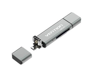 Flashminneadapter - Vention SD and microSD Card Reader with USB-A/microUSB and USB-C - CCJH0