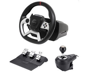 Spill - Tilbehør - MAXX TECH PRO FF RACING WHEEL KIT (WHEEL 3-PEDAL SET & SHIFTER) - Wheel, gamepad and pedals set - Sony PlayStation 4 - MXT-PROFFW