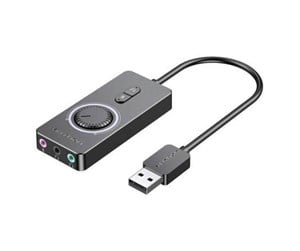 Lydkort - Vention External USB 2.0 audio card 1m (black) - CDRBF