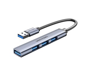 USB-hub - Vention Mini Hub USB 3.0 to USB 3.0/3x2.0 0.15m USB-hub - USB 3.0 - 3 porter - Grå - CKOHB