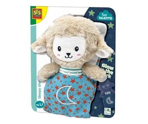 Dukker, Bamser & Utstyr - SES Tiny Talents Sleepy Sheep - Night Buddy Glow in the Dark - 13155