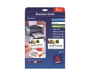 Papir, Fotopapir & Etiketter - Avery Quick&Clean C32026-10 - business cards - matte - 100 card(s) - 54 x 85 mm - 270 g/m² - C32026-10