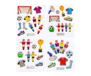 Kreative leker - LG-Imports Stickers Football Glittering (Assorted) - 9744