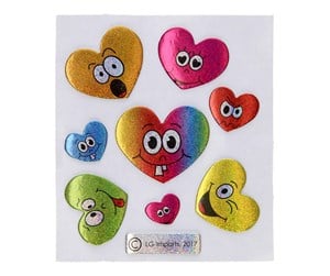 Kreative leker - LG-Imports Stickers Smile Face Glittering (Assorted) - 9737