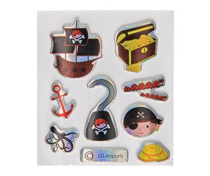 Kreative leker - LG-Imports Stickers Pirates Glittering (Assorted) - 9729