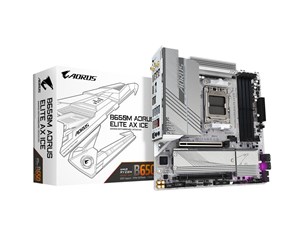 Hovedkort - GIGABYTE B650M AORUS ELITE AX ICE Hovedkort - AMD B650 - AMD AM5 socket - DDR5 RAM - Micro-ATX - B650M A ELITE AX ICE