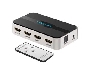 Videosplitter - Vention HDMI Switcher 3 in 1 4K with Audio Separation Gray - AFJH0