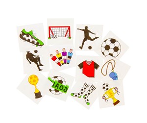 Små gaver til barn - LG-Imports Tattoos Football 12pcs. - 8486