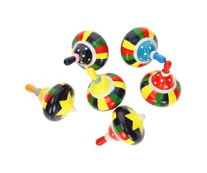 Treleker - Playwood Wooden Spinning Top Colour Ø 3.5cm (Assorted) - RS471