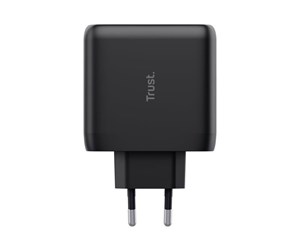 Mobil - Adaptere og ladere - Trust MAXO 65W 2P USB-C CHARGER - BLACK - 25380