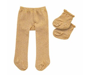 Dukker, Bamser & Utstyr - Heless Doll Tights with Socks - Gold 35-45 cm - 476