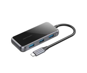 USB-hub - Vention 5in1 adapter HUB TFBHB USB-C to HDMI 4K@60 USB-hub - USB 3.0 - 5 porter - Svart - TFBHB