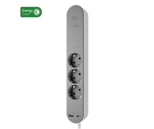 Smarthus - Hombli Smart Power Strip 3-way Grey USB-C & USB-A - HBPS-0200