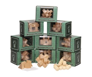 Små gaver til barn - Johntoy Wooden Brainteaser (Assorted) - 28173