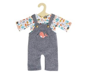 Dukker, Bamser & Utstyr - Heless Doll dungarees with T-shirt Whale 28-35 cm - 1215