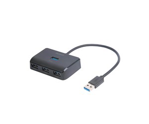 USB-hub - Deltaco HUB203 USB-hub - USB 3.0 - 4 porter - Svart - UH-735