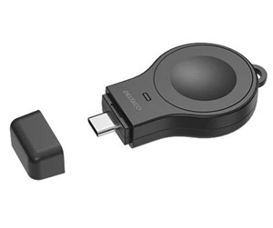 Batteri - Deltaco AWC-102 - Mini wireless charger for apple watch USB-C black - AWC-102