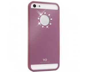 Mobil - Deksel og etui - WHITE DIAMONDS Mobile Phone Cover Metal Flower for iPhone 5 Pink - 1210MMFLW41