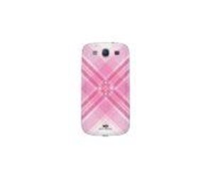 Mobil - Deksel og etui - WHITE DIAMONDS Grid Mobile Phone Cover for Samsung Galaxy S III pink - 2210GRI41