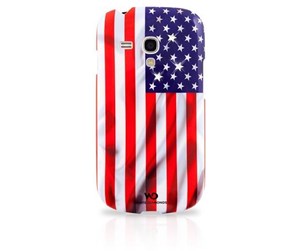 Mobil - Deksel og etui - WHITE DIAMONDS Flag USA Mobile Phone Cover for Samsung Galaxy S III mini - 2220FLA06