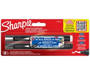 Skrive- & Tegneverktøy - Sharpie Creative Marker Bullet Tips | Svart og hvit | 2 Stk - 2201181