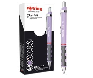 Skrive- & Tegneverktøy - Rotring rOtring Tikky Pastell mekaniske blyanter | HB 0,5 mm | Orkidé blomstrer | med komfortabelt gummigrep | 12 stk - 2189065