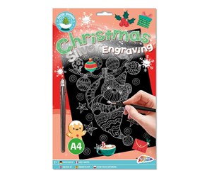 Kreative leker - Creative Craft Group XMAS Scratch Art A4 - 800003-silver