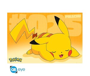 Reklameartikler - ABYstyle - POKEMON Poster Pikachu Asleep (91.5x61cm) - Plakat - FP4972