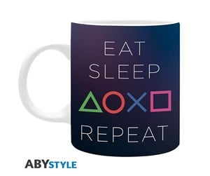 Reklameartikler - ABYstyle - PLAYSTATION Eat Sleep Repeat - Krus - MG1064