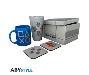 Reklameartikler - ABYstyle - PLAYSTATION Gift Set Glass + Mug + 2 Coasters Classic 2019 - Gavepakke - GFB0075