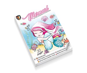 Kreative leker - Creative Craft Group Glitter Coloring and Sticker Book - Mermaid - 150031