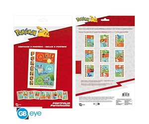 Reklameartikler - ABYstyle - POKEMON Portfolio 9 Posters Starters (21x29.7cm) - Plakat - GBYDCO529