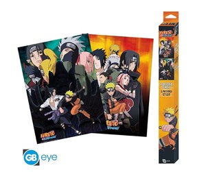 Reklameartikler - ABYstyle - NARUTO SHIPPUDEN Set 2 Chibi Posters Ninjas (52x38cm) - Plakat - ABYDCO726