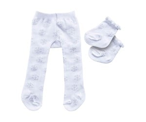 Dukker, Bamser & Utstyr - Heless Doll Tights with Socks - Snowflakes 28-35 cm - 4781