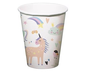 Leketøy - Folat BV Paper Cups Unicorns & Rainbows 250ml 6 pcs. - 68343